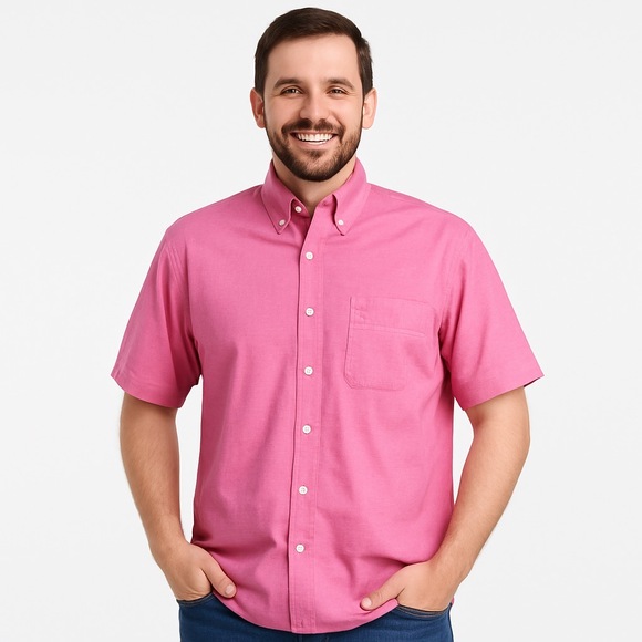 F.A.MacCluer Other - EUC F.A. MacCluer Summer Cotton Button-Down Shirt – Size L (Pink Short Sleeve)